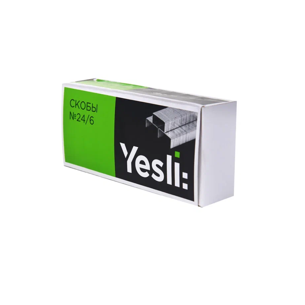 Скоба "Yesli:",  24/6, 10000 шт, металлик - 2