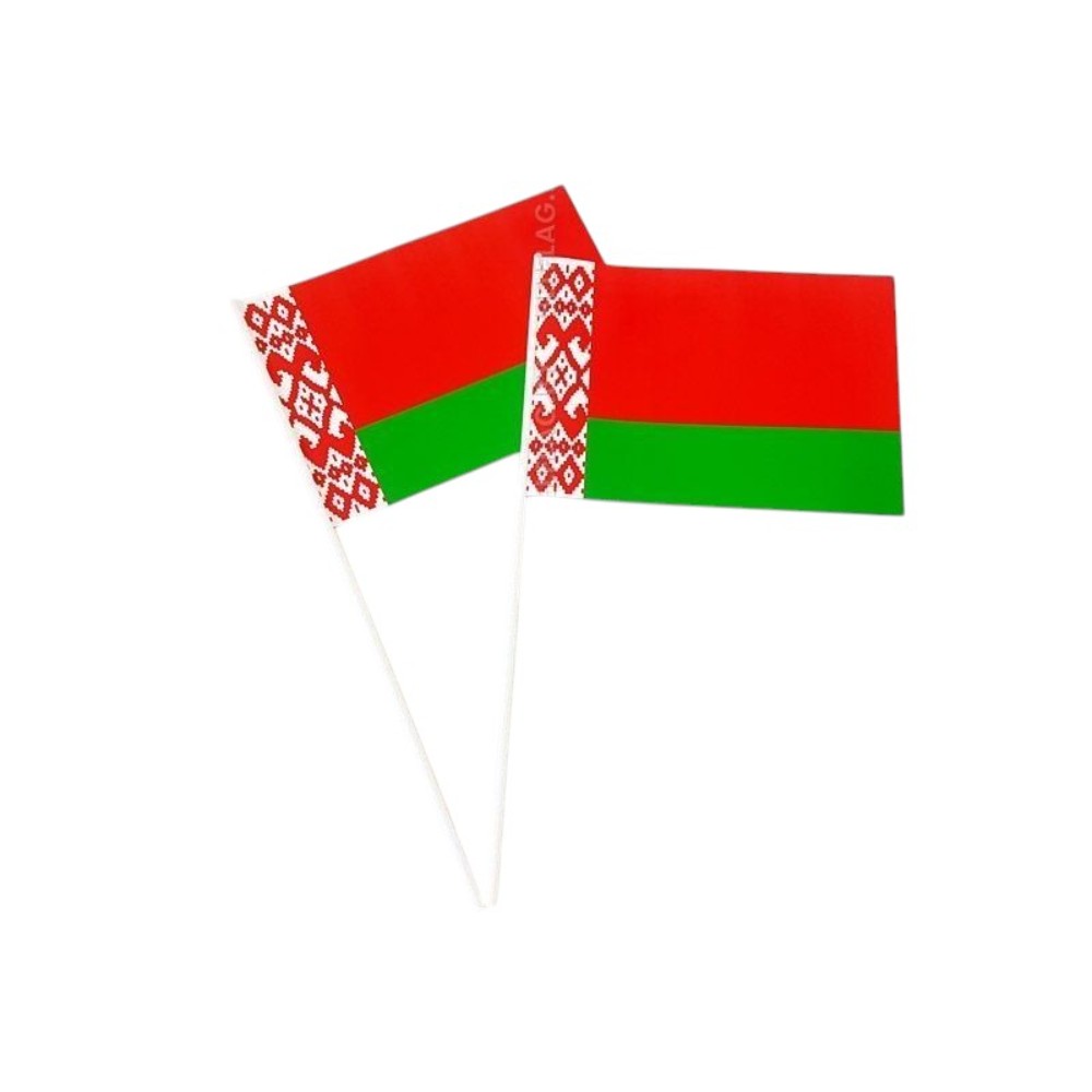 Флажок бумажный "Республика Беларусь", 10х20 см, с палочкой