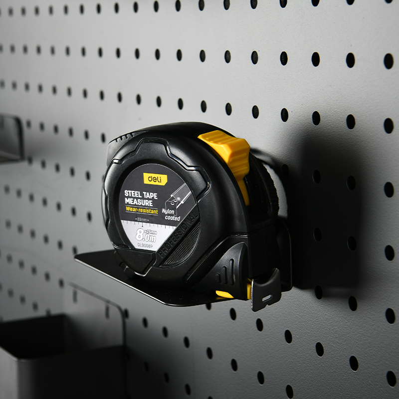 Рулетка "Deli 9008P" 8 м, черный, желтый - 4