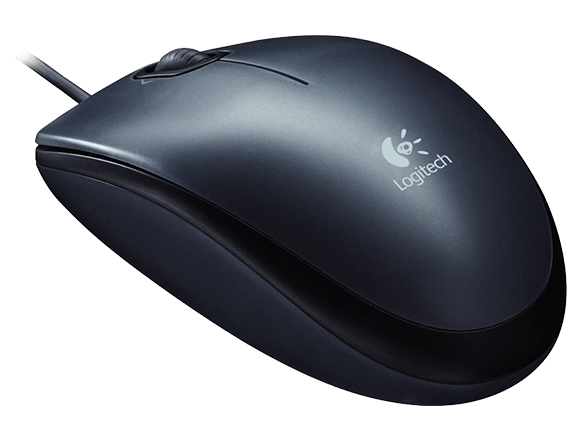 Мышь Logitech "M100", проводная, 1000  dpi, 3 кнопки, серый