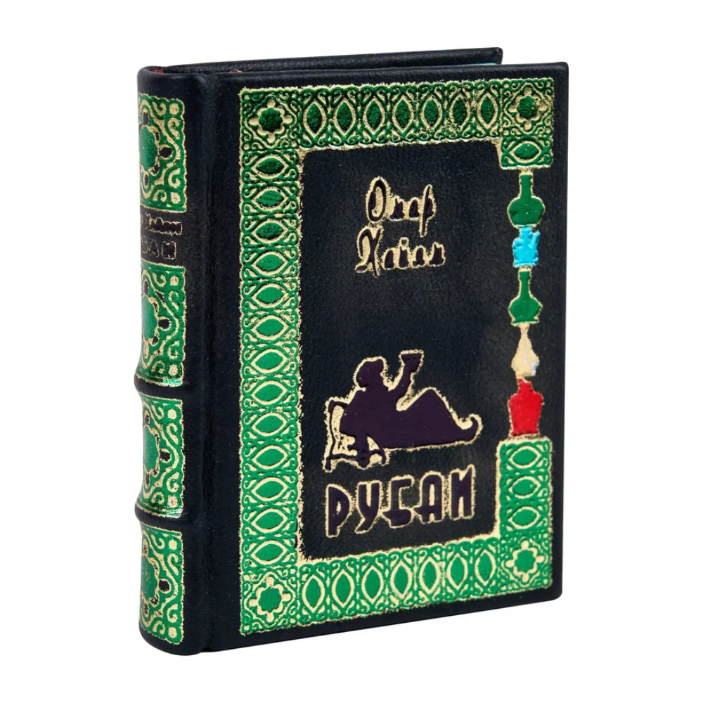 Книга-мини "Рубаи", Омар Хайям, натуральная кожа, 70х94 мм, ассорти