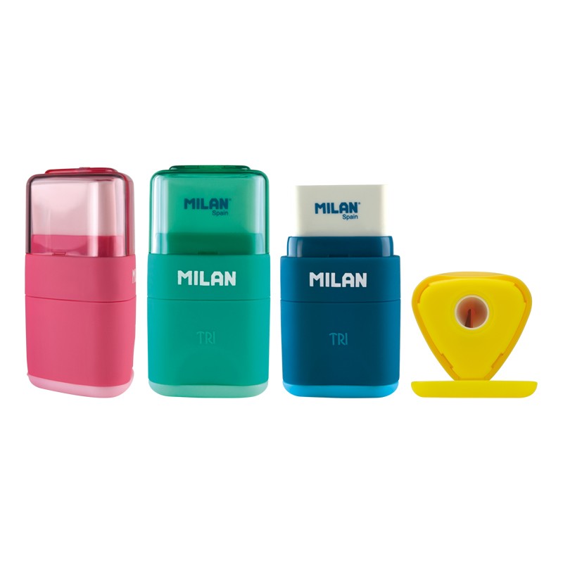 Точилка Milan "Tri" с ластиком
