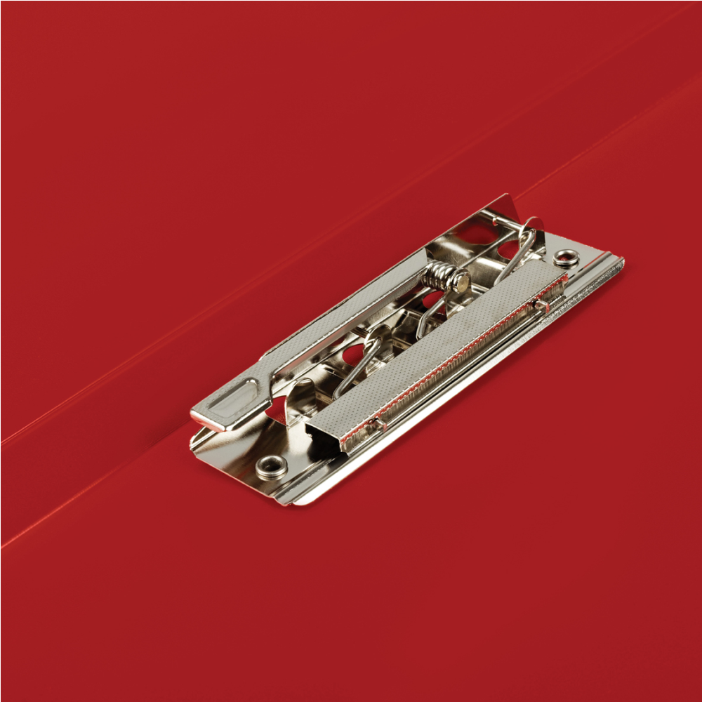 Папка В-611 "Стандарт" с зажимом и карманом, пластик, красный - 4