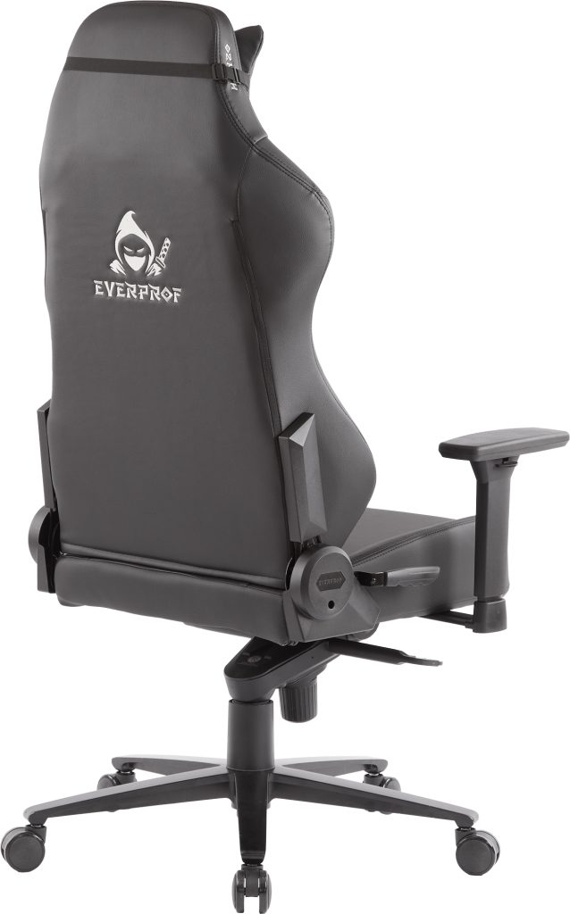 Кресло игровое EVERPROF Hanzo экокожа, черный, крестов. металл - 4