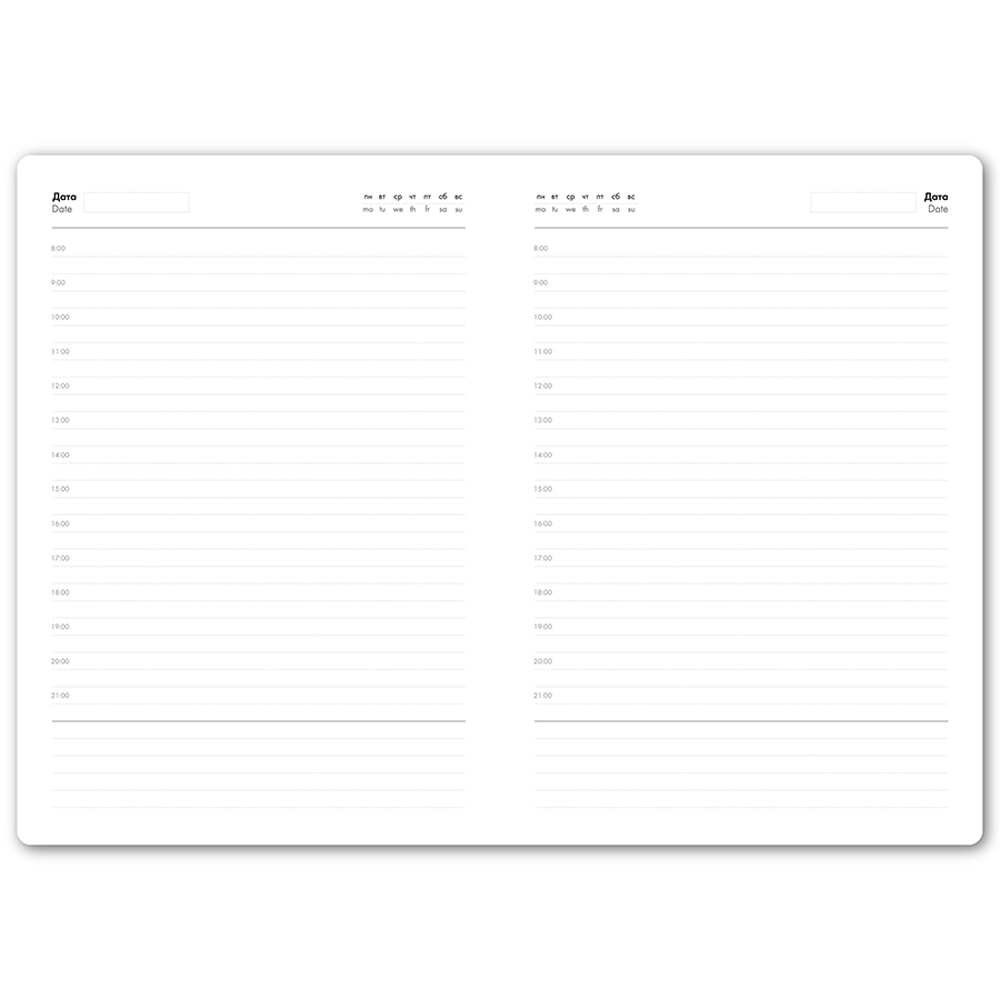 Ежедневник недатированный "Bliss", А5, 145x205 мм, 272 страницы, морская волна - 3