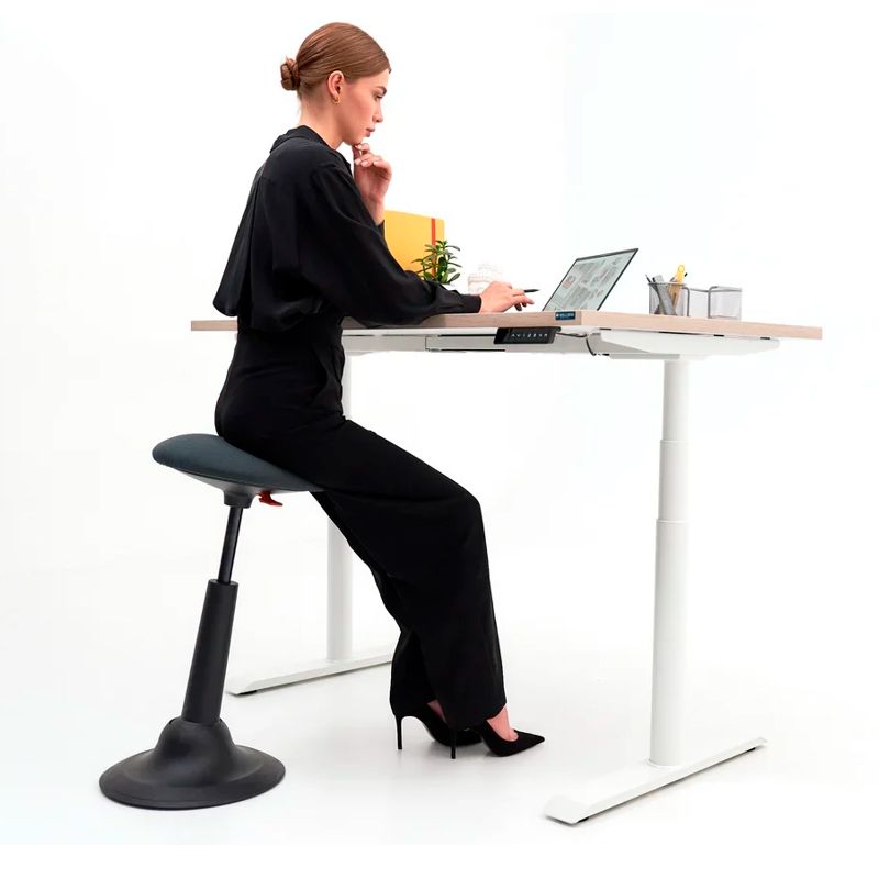 Стул для активного сиденья "Cloud", пластик, черный, серый - 4