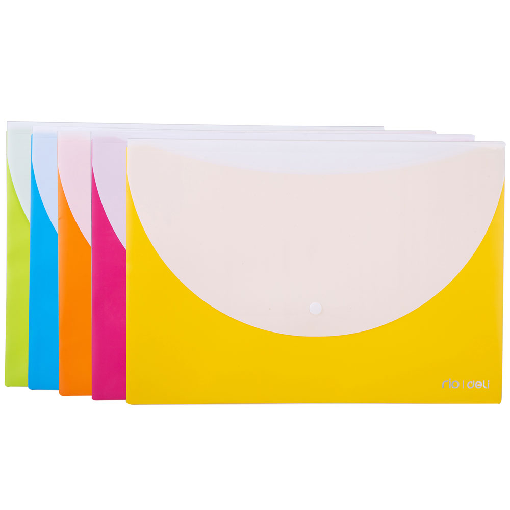 Папка-конверт на кнопке "Deli, двуцветная