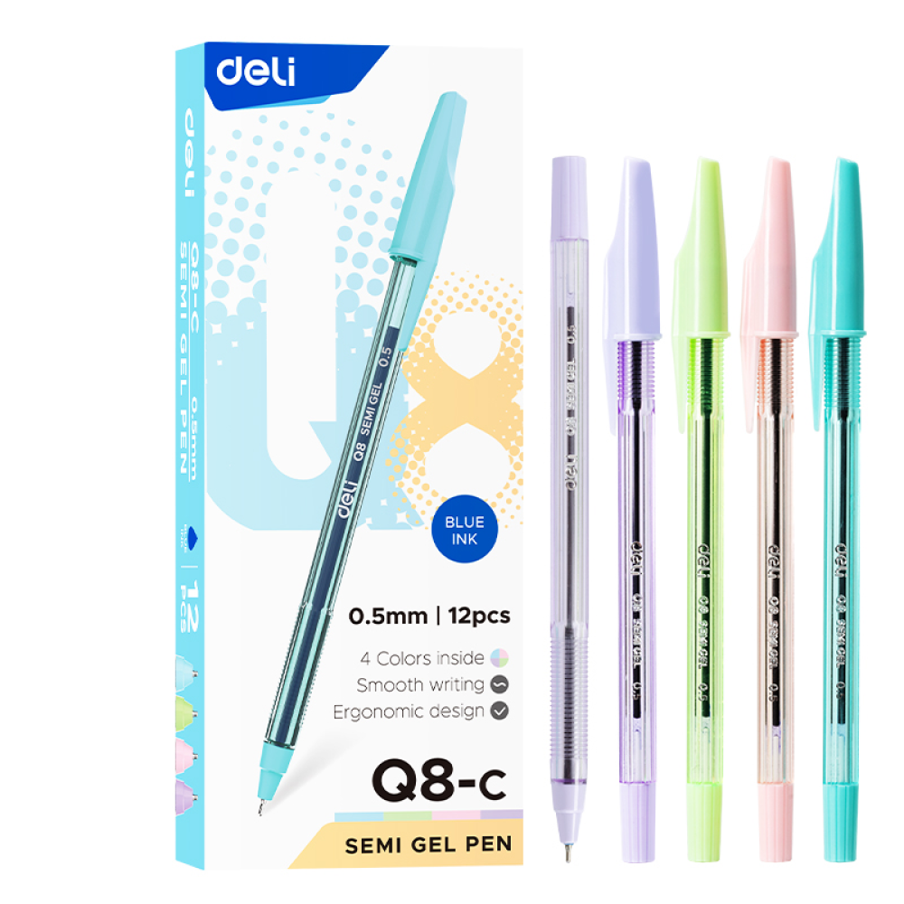 Ручка шариковая "Think", 0.5 мм, прозрачный, стерж. синий