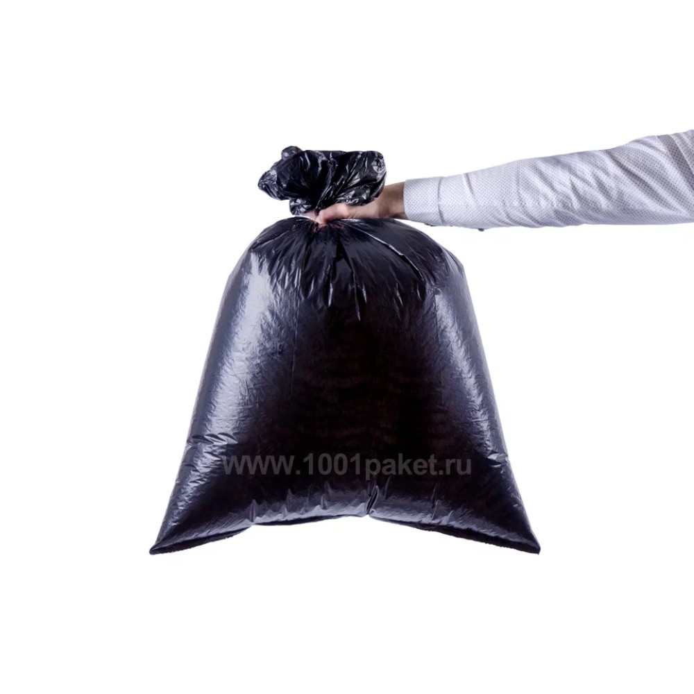 Мешки для мусора Ромашка Броня, 120 л, ПВД, 60 мкм, 70х110 см, 10 шт/рулон, черный - 2