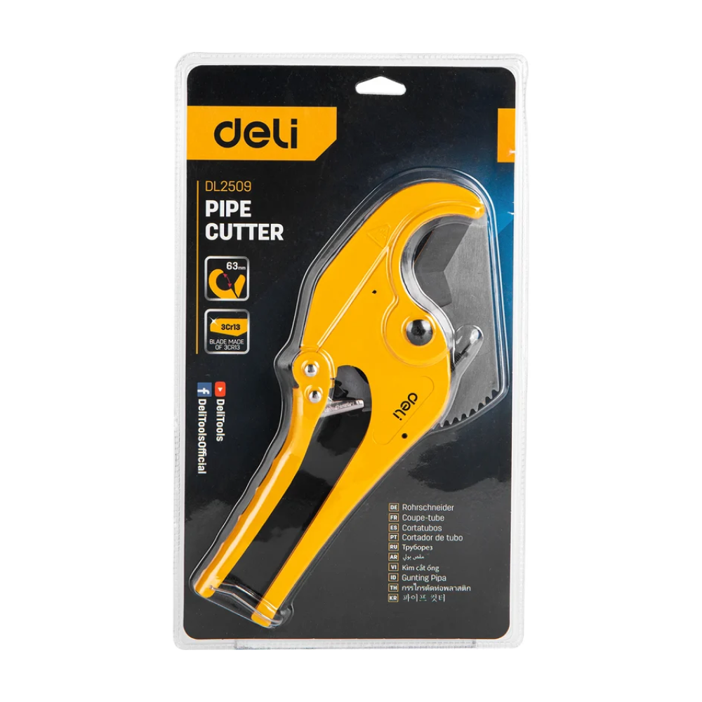 Труборез Deli YS EDL2509, для пластиковых труб, 3-63 мм - 5