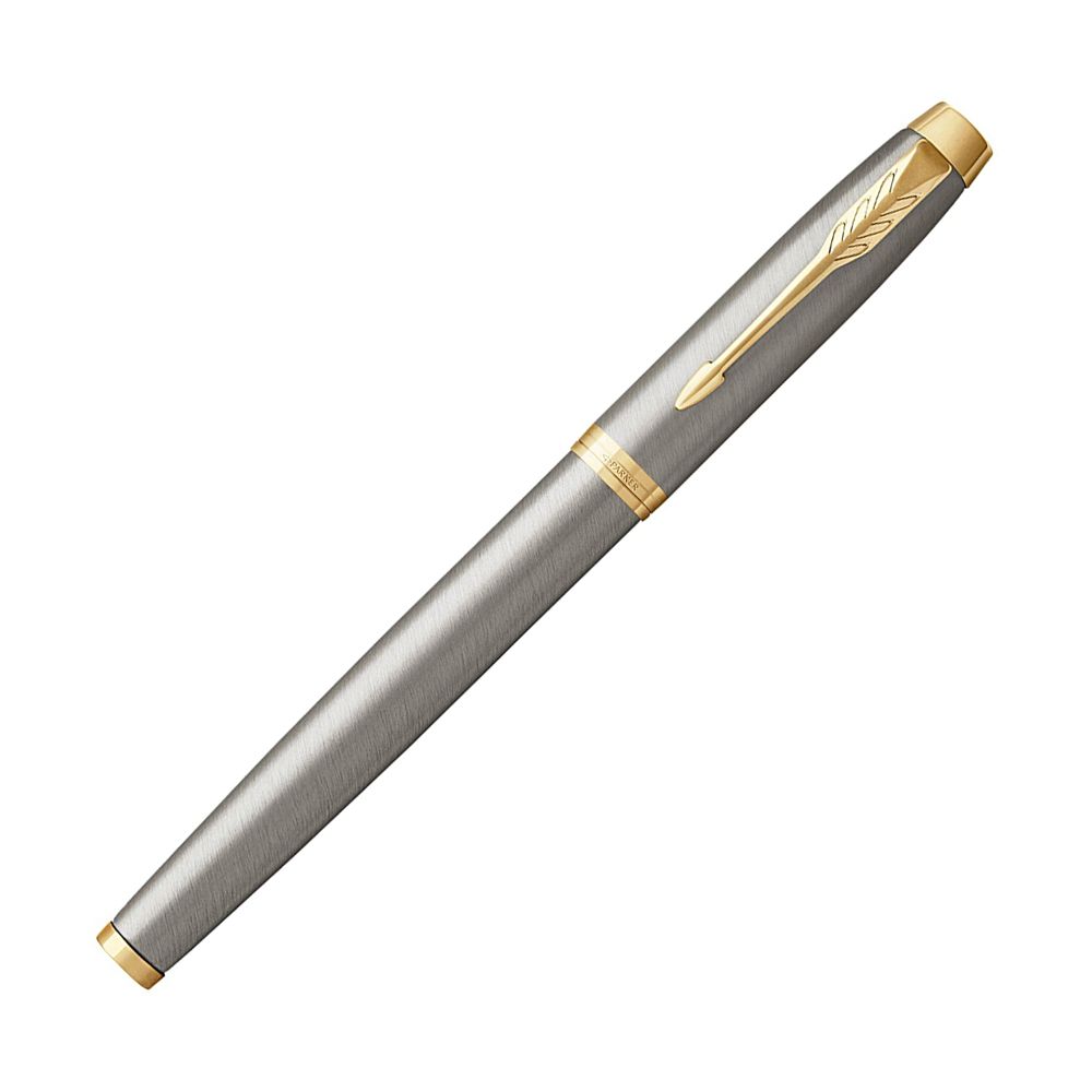 Ручка роллер "IM Brushed Metal GT", 0.5 мм, золотистый, стерж. черный - 2