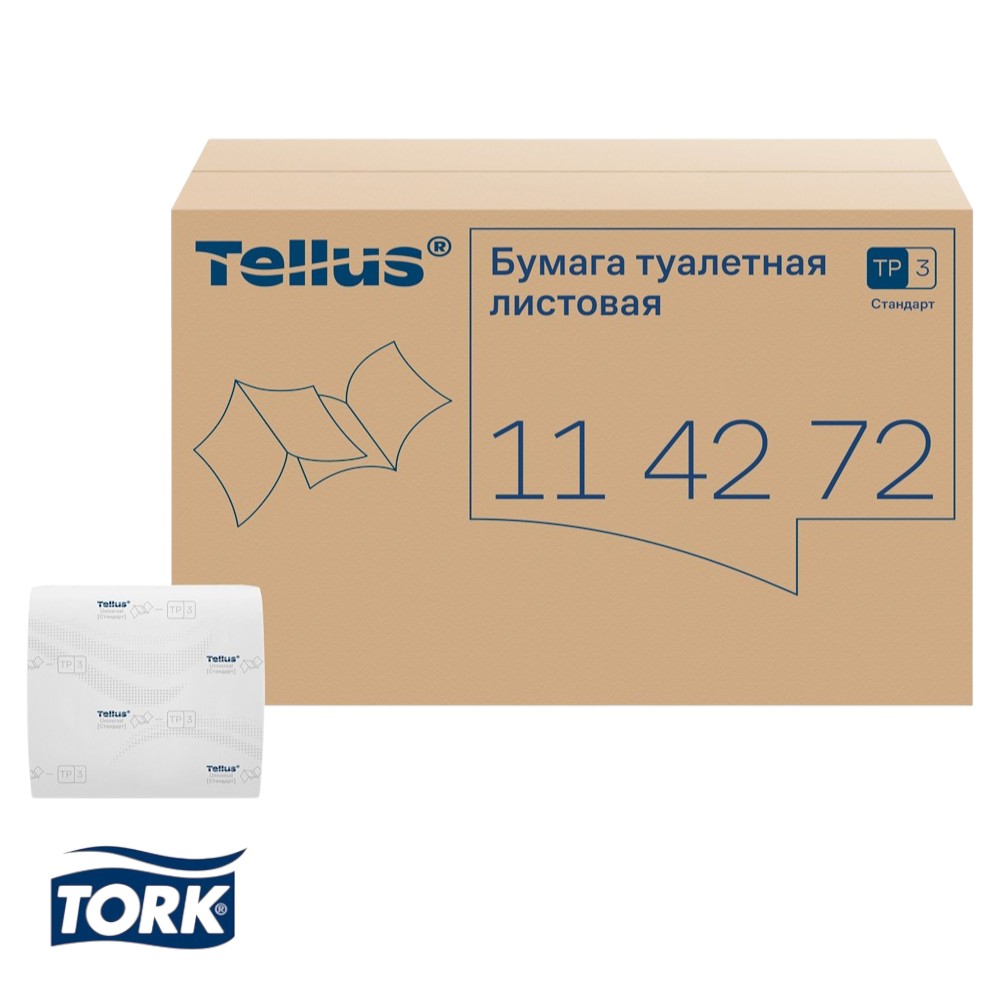 Бумага туалетная  Tellus Стандарт, TР3