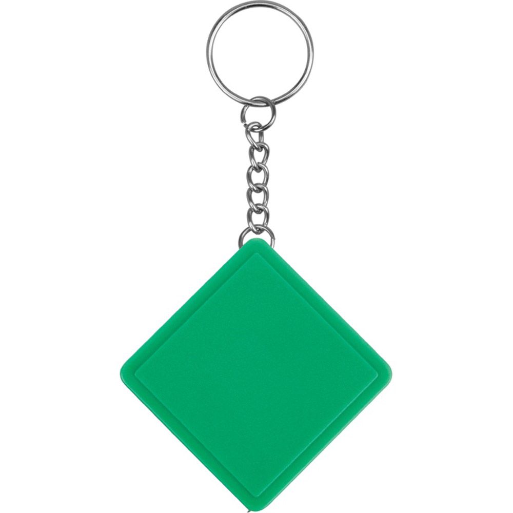 Брелок-рулетка "Дюйм", зеленый, серебристый - 3