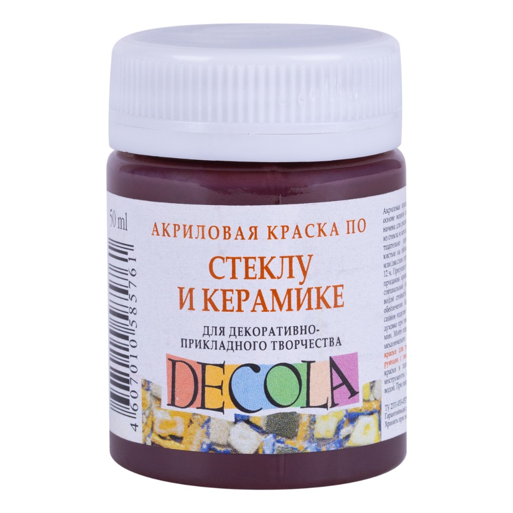 Краска акриловая по стеклу и керамике 