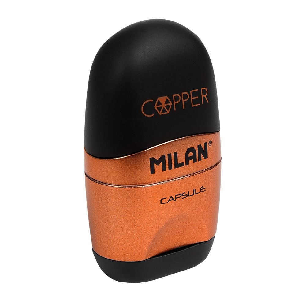 Точилка Milan "Capsule copp" с ластиком