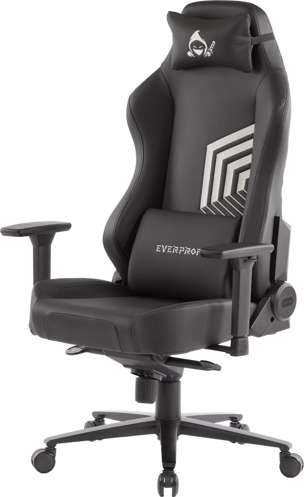 Кресло игровое EVERPROF Hanzo экокожа, черный, крестов. металл - 6