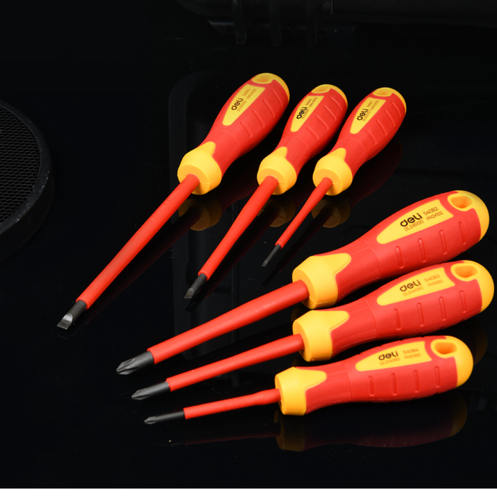 Набор диэлектрических отверток Deli YS EDL510006T, 3 SL, 3 PH - 4