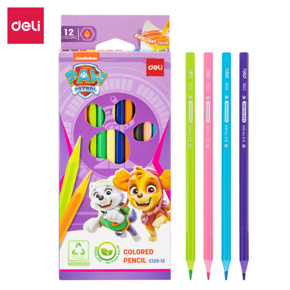 Цветные карандаши Deli "Paw Patrol"