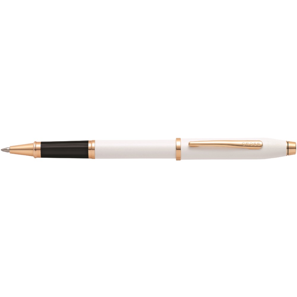 Ручка роллер "Century II Pearlescent White Lacquer", 0,7 мм, жемчужный, розовое золото, стерж. черный - 2