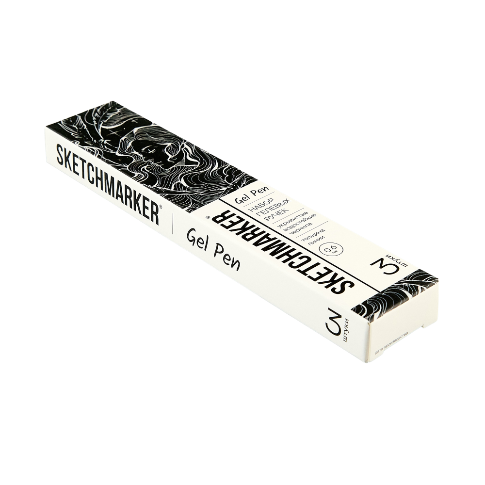 Ручка капиллярная "Sketchmarker", 0.6 мм, 3 шт, белый - 4