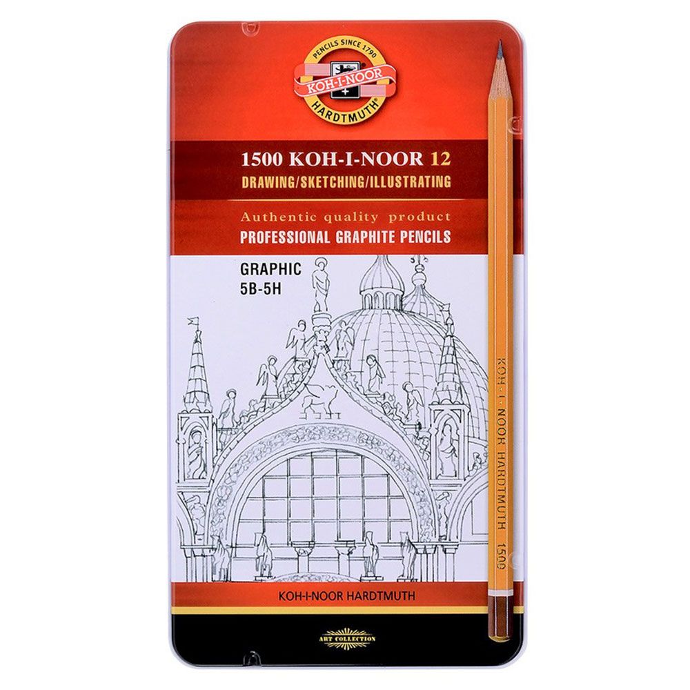 Набор карандашей чернографитных "Koh-I-Noor 1500 Graphic"