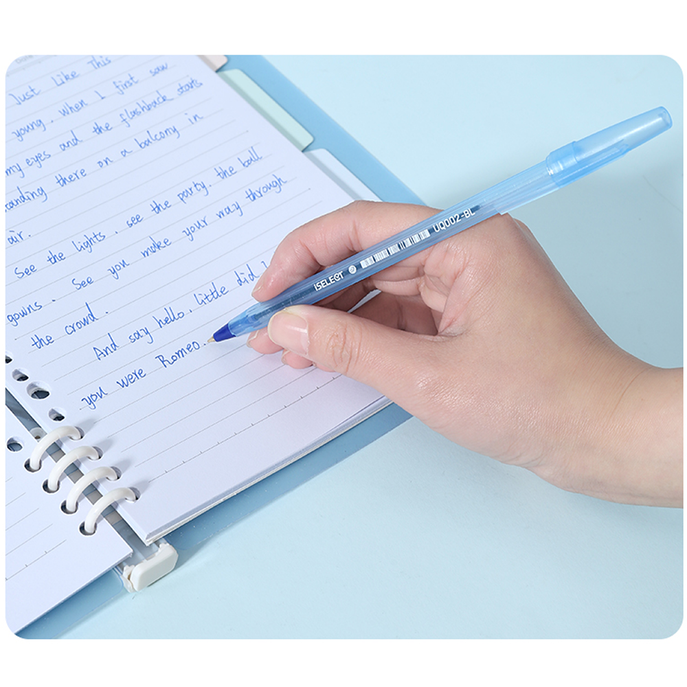 Ручка шариковая "iSelect", 0.7 мм., пластик, прозрачный синий, стерж. синий - 3