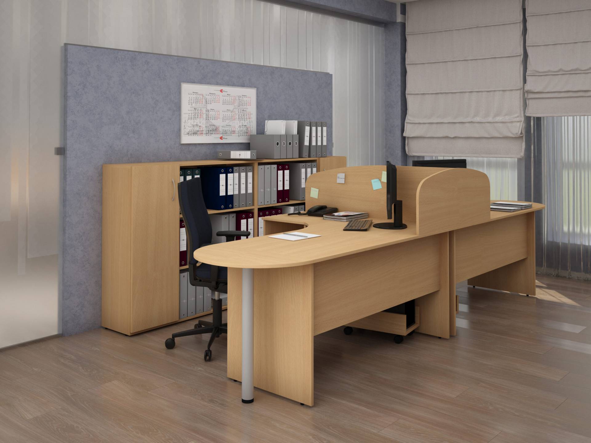 Коллекция Столица стойка прямая С-054, 700х700х1150 мм, дуб сонома - 4