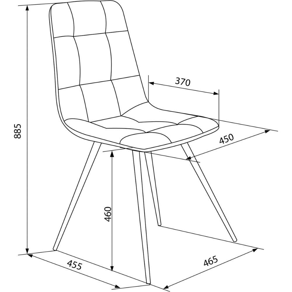 Стул Бюрократ "CH-K1_4", ткань, светло-серый, металл, комплект 4 штуки - 11