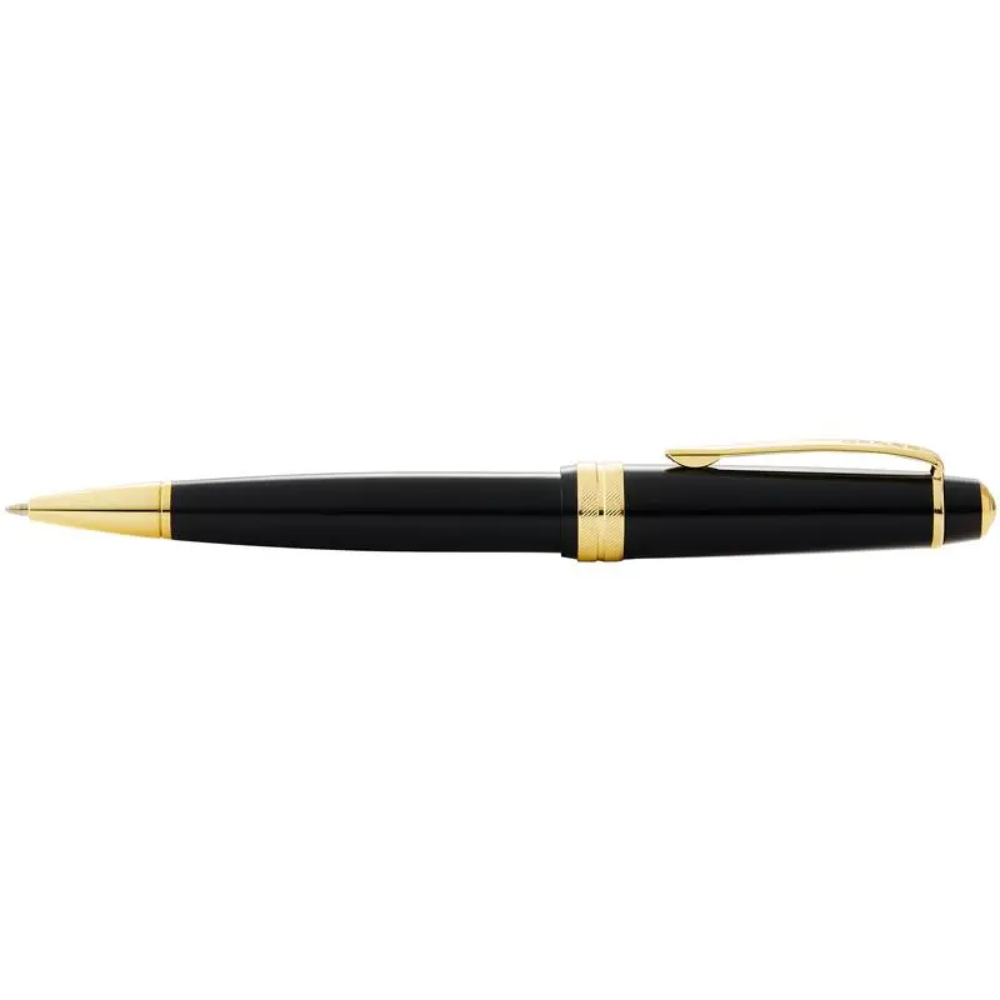 Ручка шариковая "Bailey Light Polished Black Resin and Gold Tone", 0.7 мм, черный, золотой, стерж. черный - 3